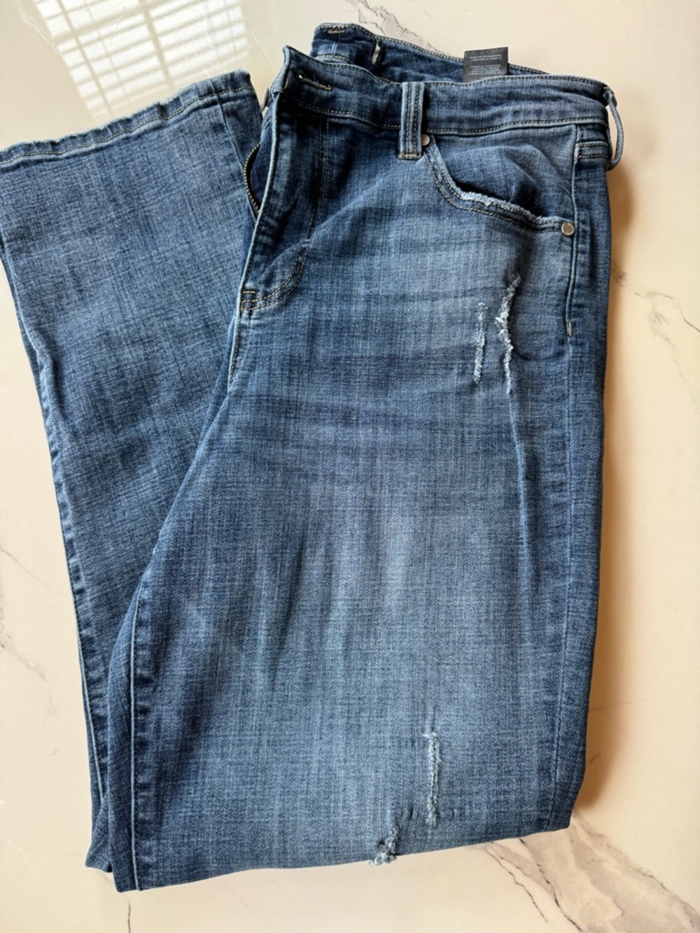Classic Distressed Blue Jeans